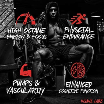 Hellboy Edition, High Stimulant Pre Workout Powder and NO Booster with Beta Alanine, L Citrulline, and Caffeine, Boosts Focus, Energy, Endurance, Nitric Oxide Levels, 35 Srvgs, Fruit Punch