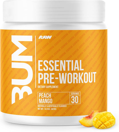Nutrition - Essential Pre - Chris Bumstead Pre Workout Formula, Sports Nutrition Pre-Workout Powders | Men & Womens Drink, Energy Powder for Working Out (Peach Mango)