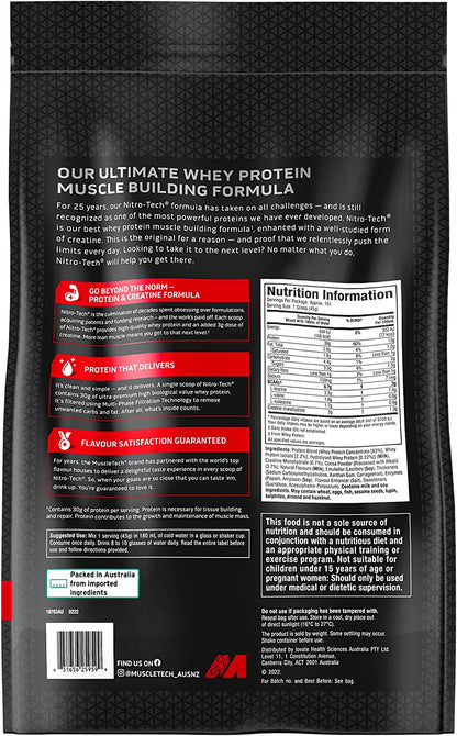 Nitrotech 10Lb Chocolate - Whey Protein