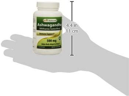 Ashwagandha Capsules for Relaxing Stress and Mood, 500 Mg, 120 Count