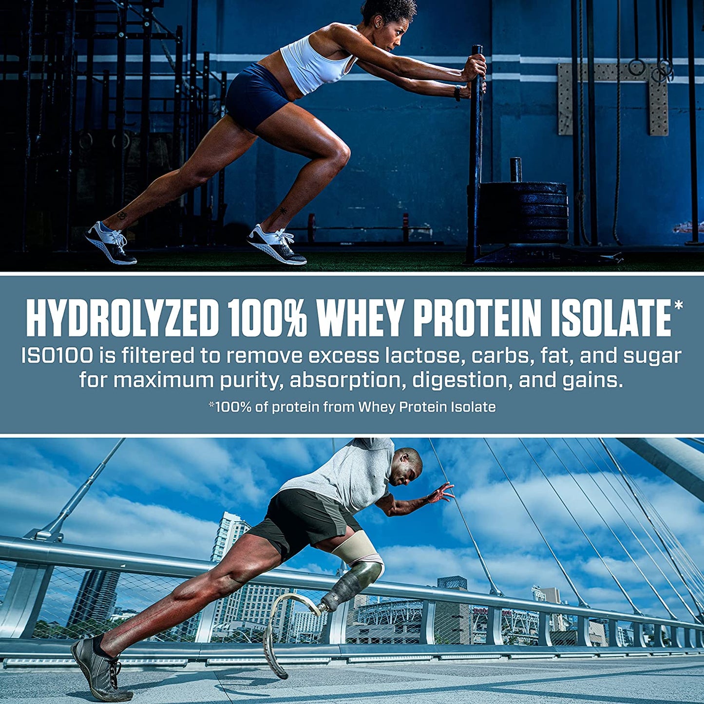 ISO100 100% Hydrolyzed Whey Protein Isolate, Gourmet Chocolate, (5Lb) 2.3Kg