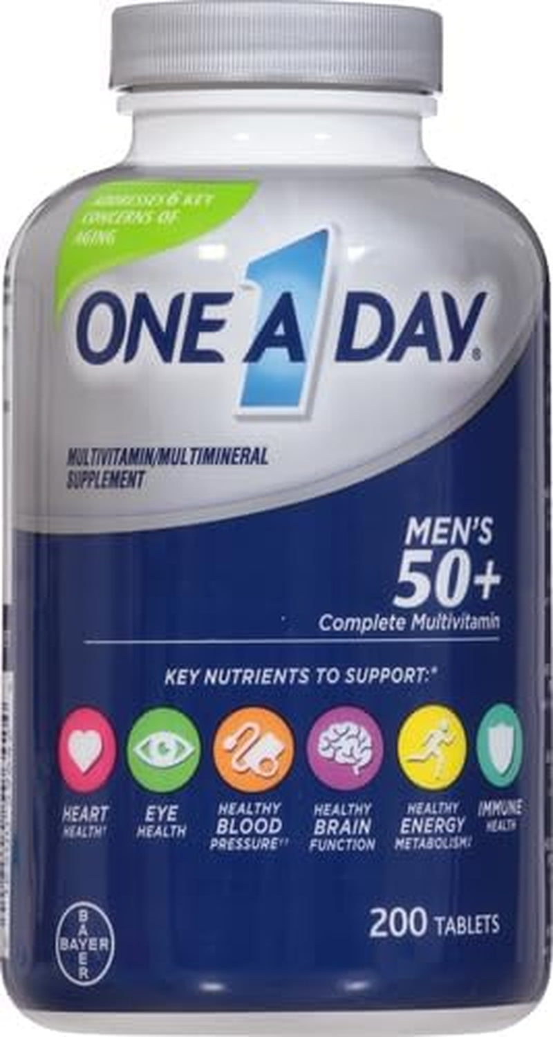 Men’S 50+ Healthy Advantage Multivitamin, Multivitamin for Men with Vitamins A, C, E, B6, B12, Calcium and Vitamin D, Tablet, 200 Count (Pack of 1)