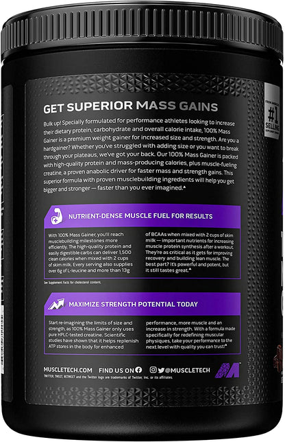 Mass Gainer Protein Powder, 100% Mass Gainer Weight Gainer, High Protein Mass Gainer, Muscle Gainer Protein Powder for Men & Women, Creatine Supplements, Chocolate Fudge Brownie, 2.35 Kg