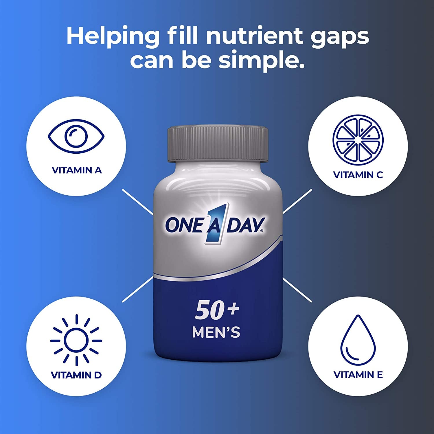 Men’S 50+ Healthy Advantage Multivitamin, Multivitamin for Men with Vitamins A, C, E, B6, B12, Calcium and Vitamin D, Tablet, 200 Count (Pack of 1)