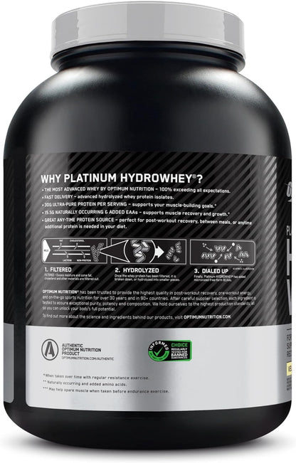 Platinum Hydrowhey Protein Powder, 100% Hydrolyzed Whey Protein Powder, Flavor: Velocity Vanilla, 3.5 Pounds