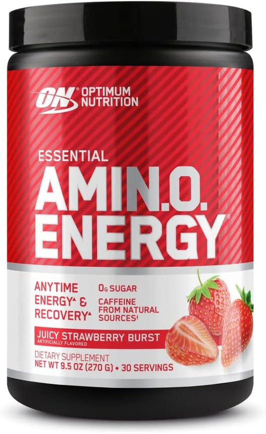 Amino Energy Powder, Juicy Strawberry Burst, 270G, 30 Servings