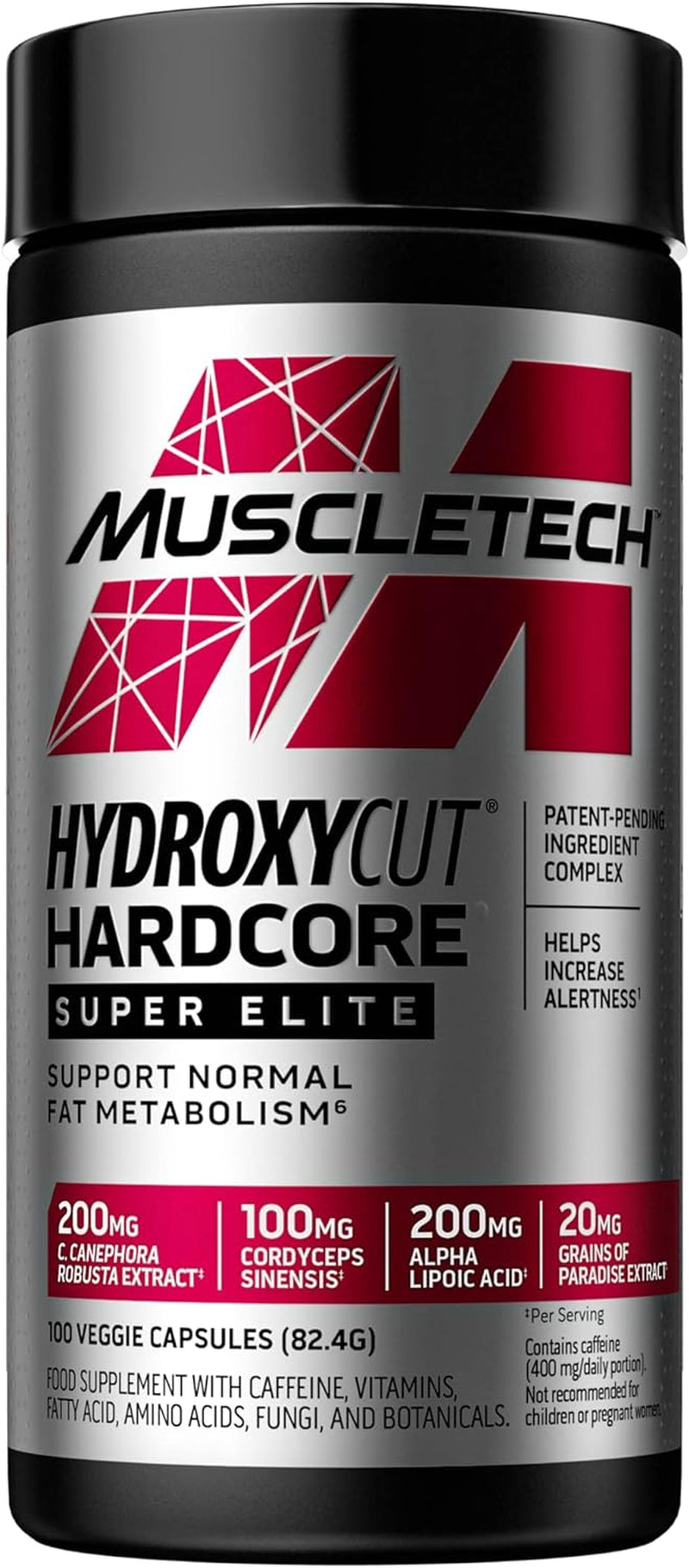 Weight Loss Hydroxycut Hardcore Super Elite Slimming Pills, Immune System Vitamins - B12 B6, Increase Alertness & Performance, Support Fat Metabolism, 100 Count