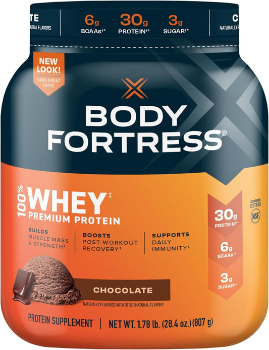 100% Whey, Premium Protein Powder, Chocolate, 1.78Lbs (Packaging May Vary)
