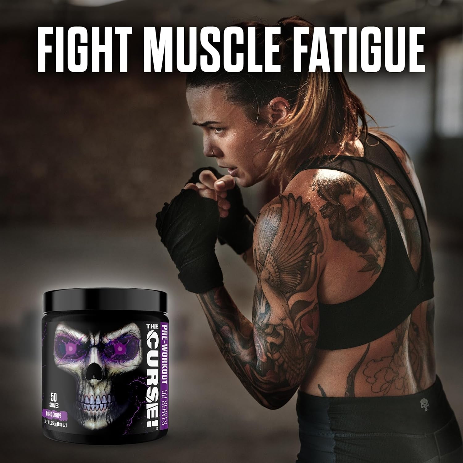the Curse! Pre Workout Powder - Dark Grape 50 Servings | Preworkout: Boost Strength, Energy + Focus for Men & Women | Caffeine, Beta-Alanine, Creatine & L-Citrulline