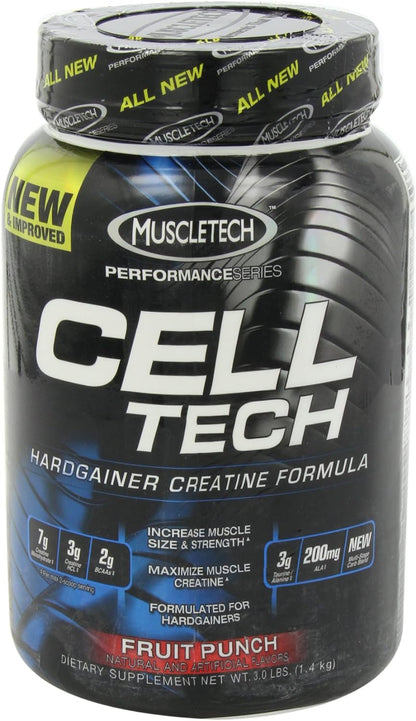 Celltech Creatine Powder, Micronized Creatine, Creatine Hcl, Fruit Punch, 3 Pounds