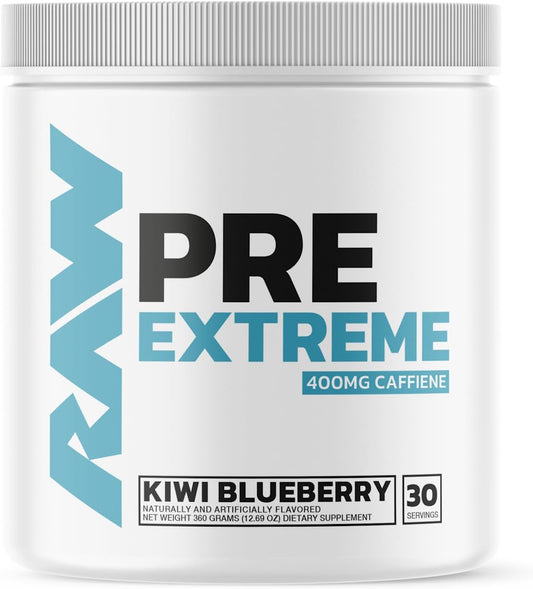Preworkout Extreme | High Stimulant Preworkout Powder Drink, Extreme Energy, Focus and Endurance Booster | Explosive Strength and Pump during Workout for Max Gains | Kiwi Blueberry (30 Servings)