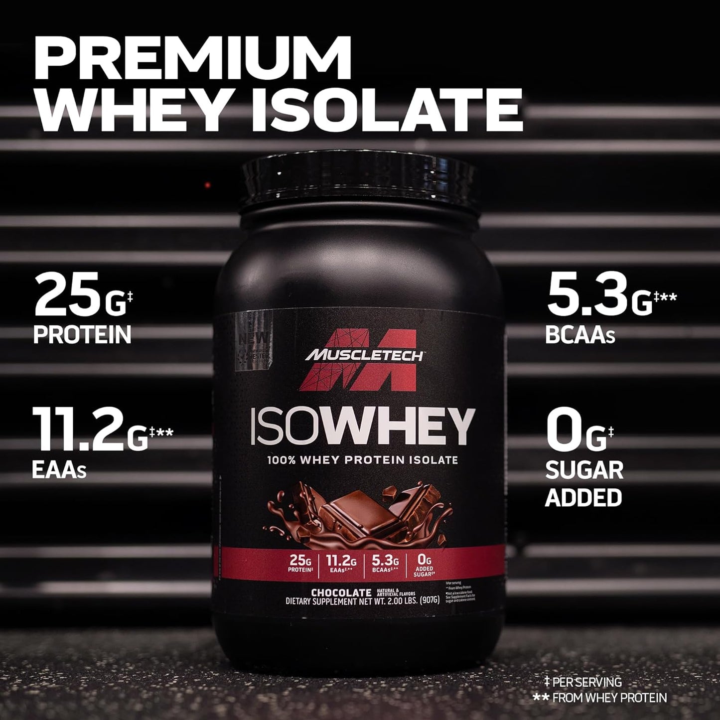| Isowhey | Whey Protein Isolate Powder| Muscle Builder for Men & Women | Post Workout Recovery Supplement | Chocolate | 5 Lbs | 72 Servings