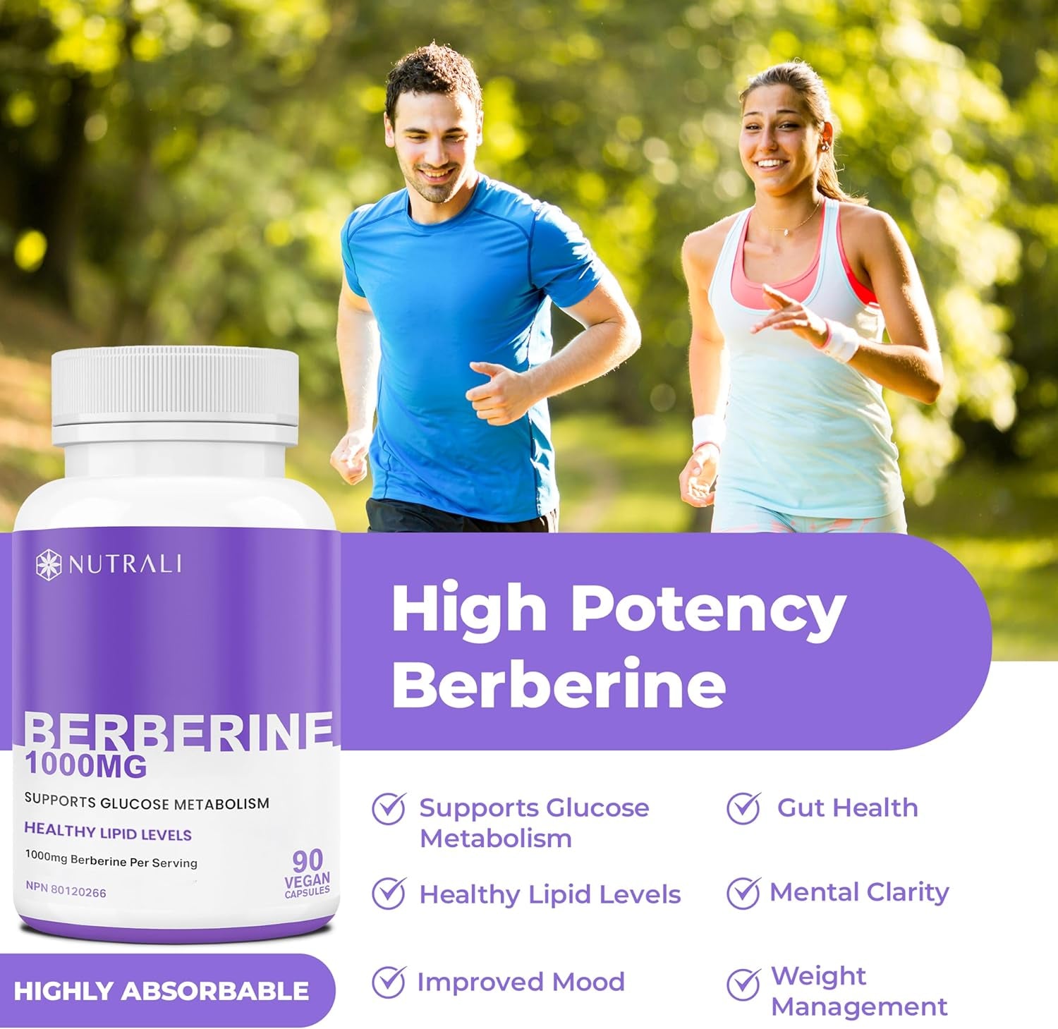 New Berberine MAXIMUM POTENCY 1000Mg per Serving (2 Capsules 500Mg Each) Supports Blood Sugar Levels, Healthy Lipid (Fat) and Glucose Metabolism. Non-Gmo, Vegan, Gluten Free. 90 Easy to Swallow Capsules