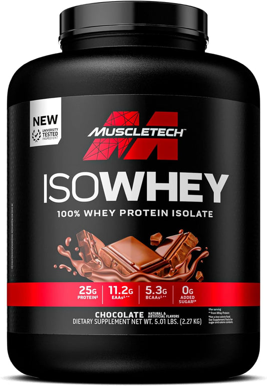 | Isowhey | Whey Protein Isolate Powder| Muscle Builder for Men & Women | Post Workout Recovery Supplement | Chocolate | 5 Lbs | 72 Servings