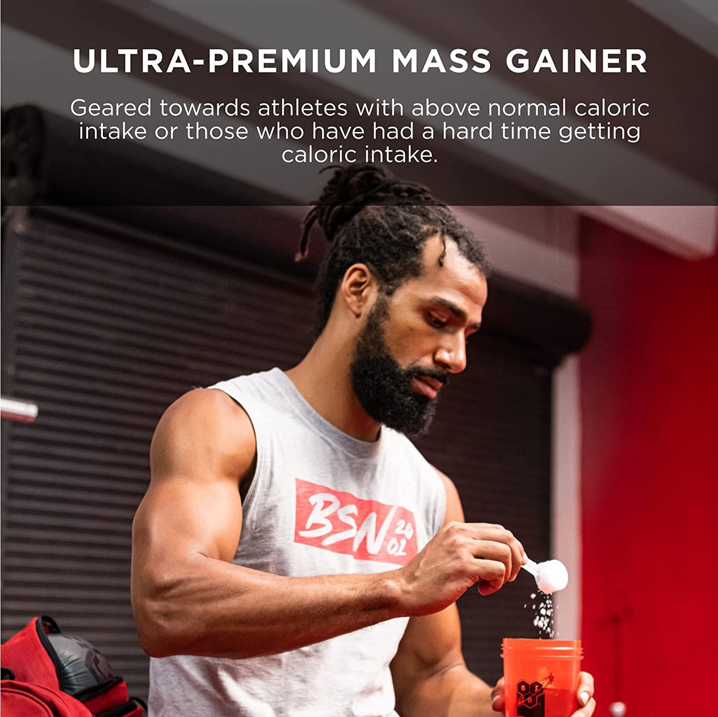 TRUE-MASS Weight Gainer, Muscle Mass Gainer Protein Powder, Strawberry Milkshake, 10.25 Pound