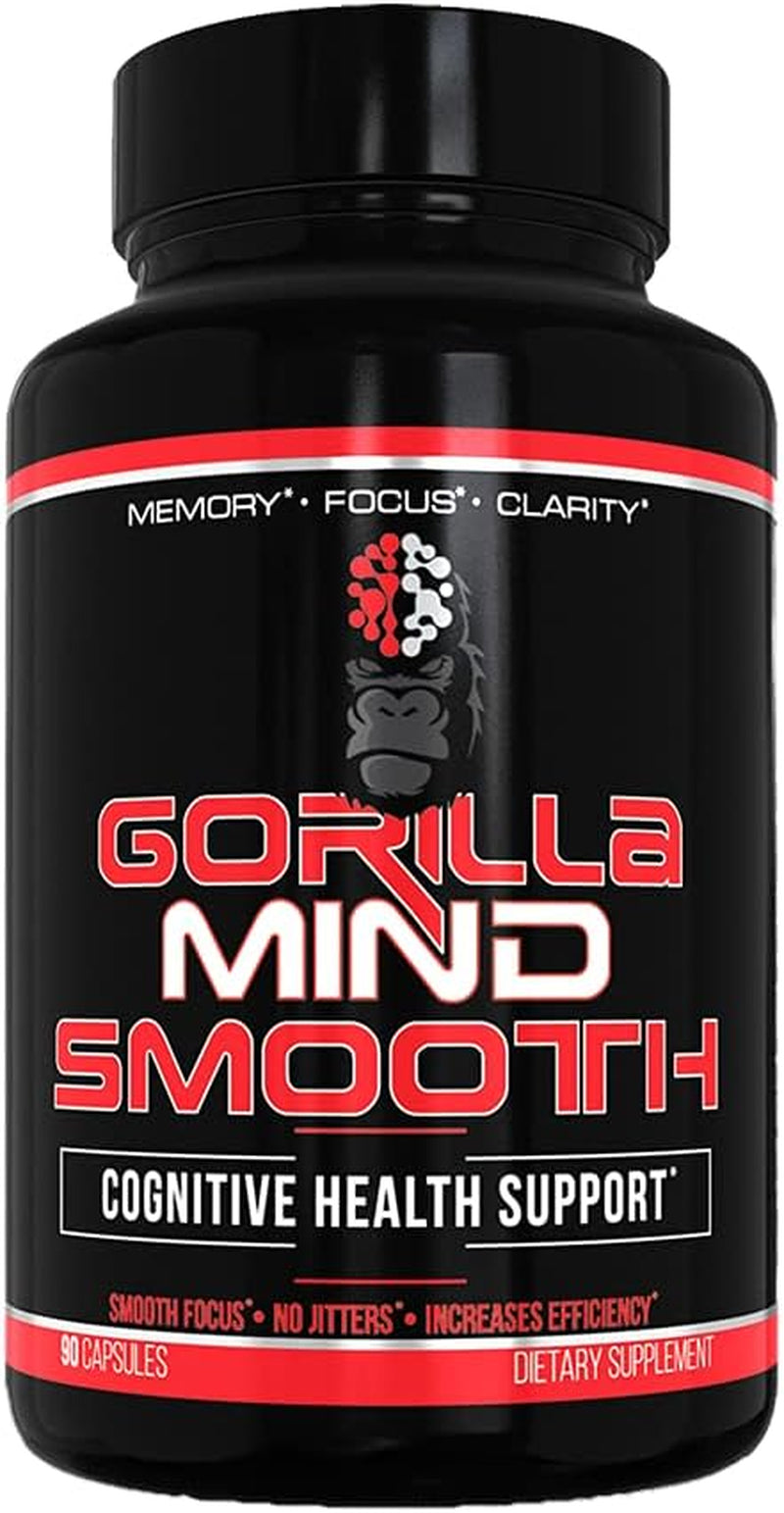 Smooth Nootropic Formula - Best Non-Stimulant Productivity Supplement / Memory · Focus · Mental Clarity · No Jitters / 90 Capsules