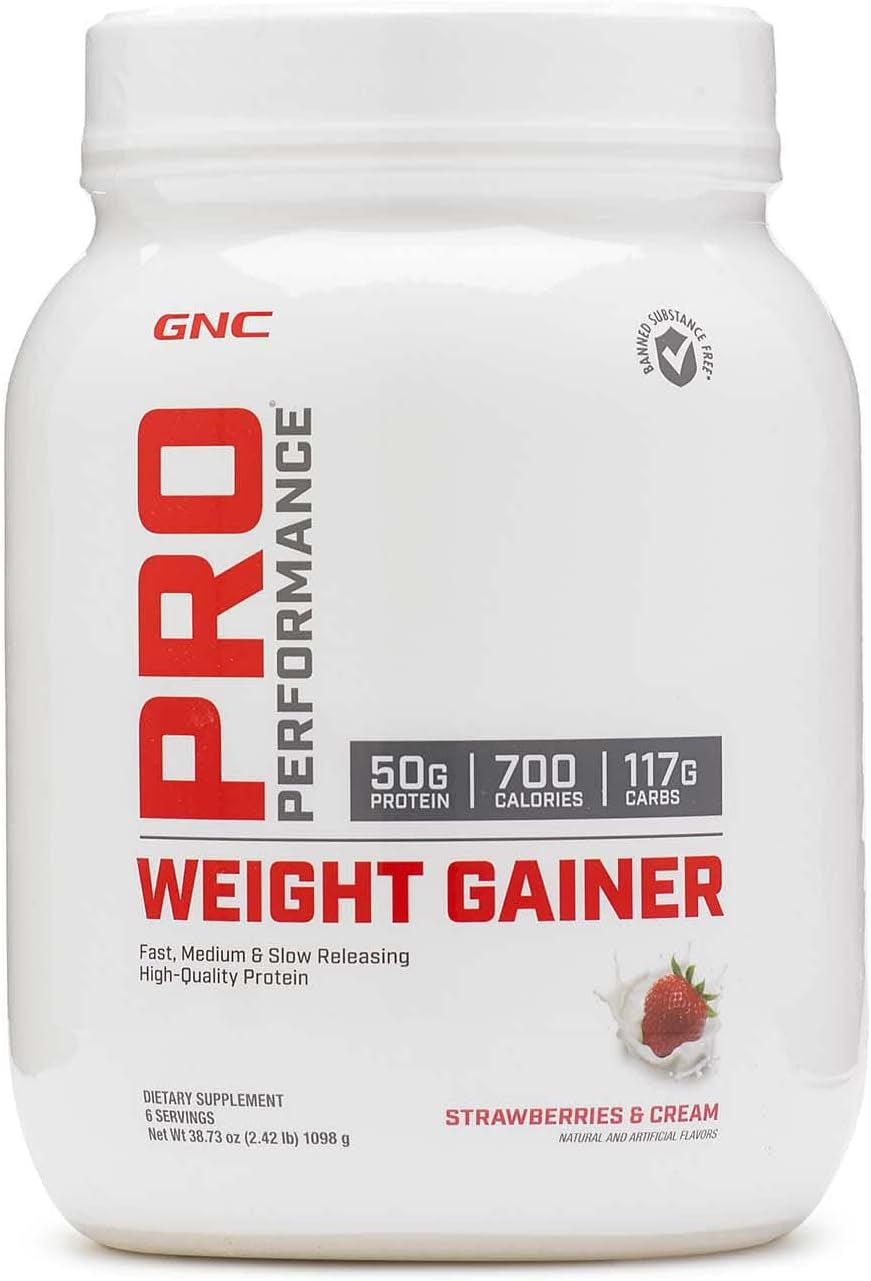 Pro Performance Weight Gainer - Strawberries and Cream, 6 Servings, Protein to Increase Mass