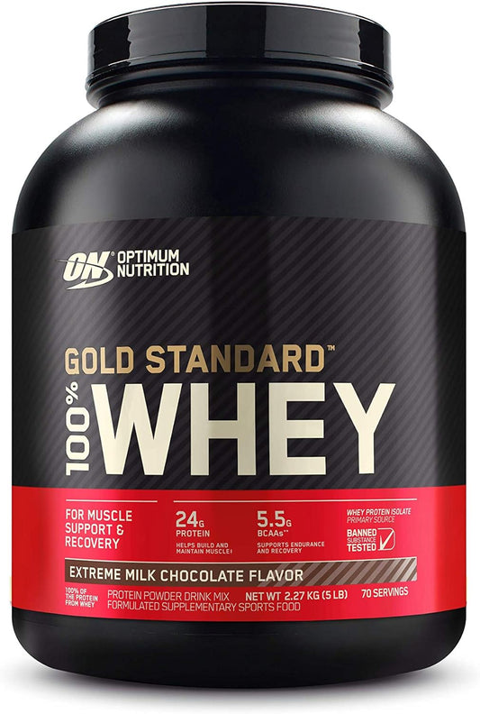 Gold Standard 100% Whey Protein Powder, Extreme Milk Chocolate, 2.27Kg